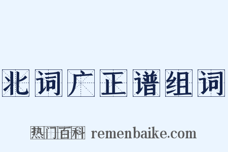 北词广正谱组词是什么意思的图片